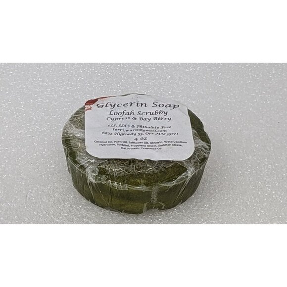 Glycerin Soap Loofah Scrubby Cypress & Bay Berry 4 Oz - Picture 2 of 2